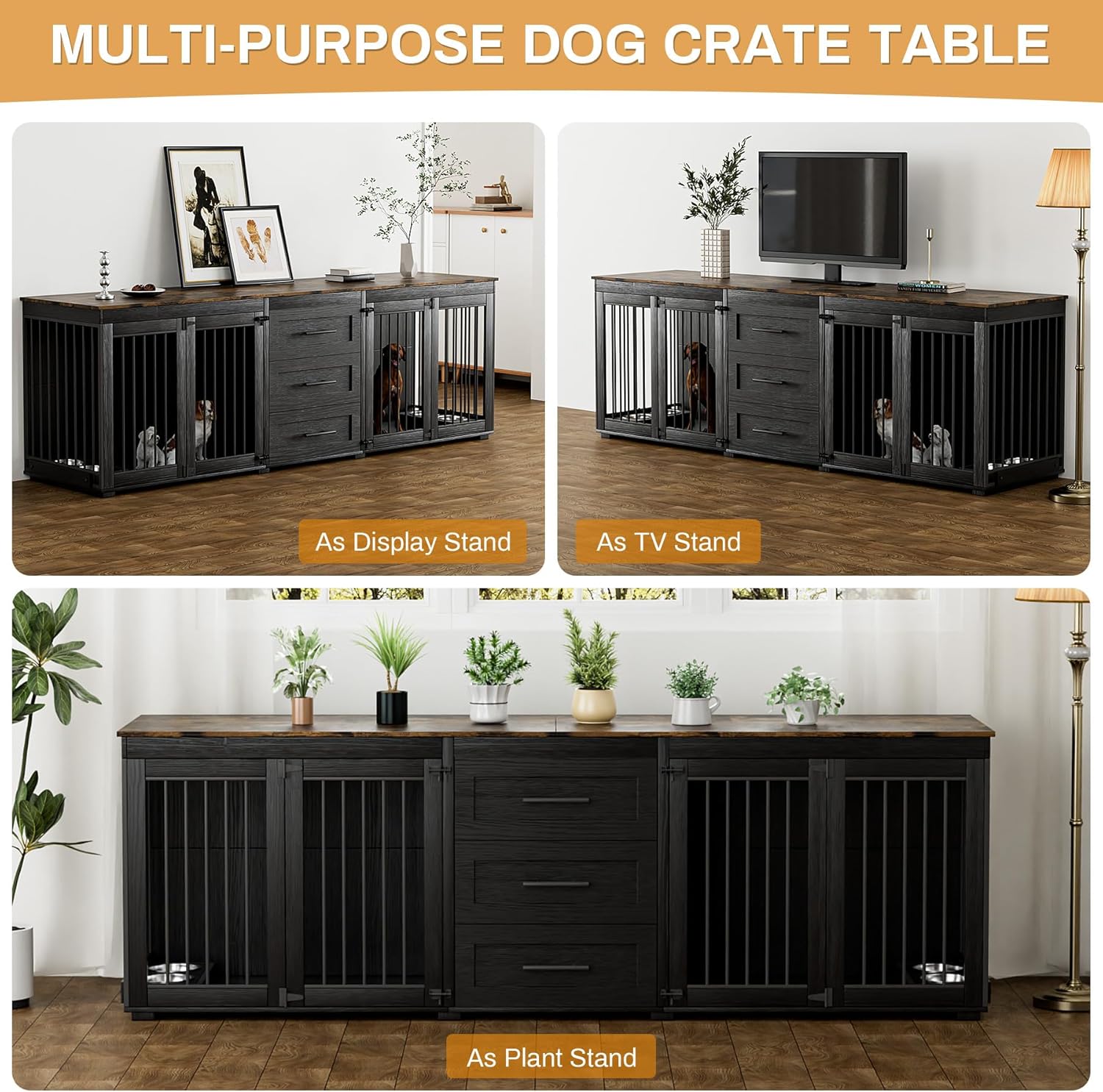OUYESSIR 94.5" Large Dogs Crate Furniture