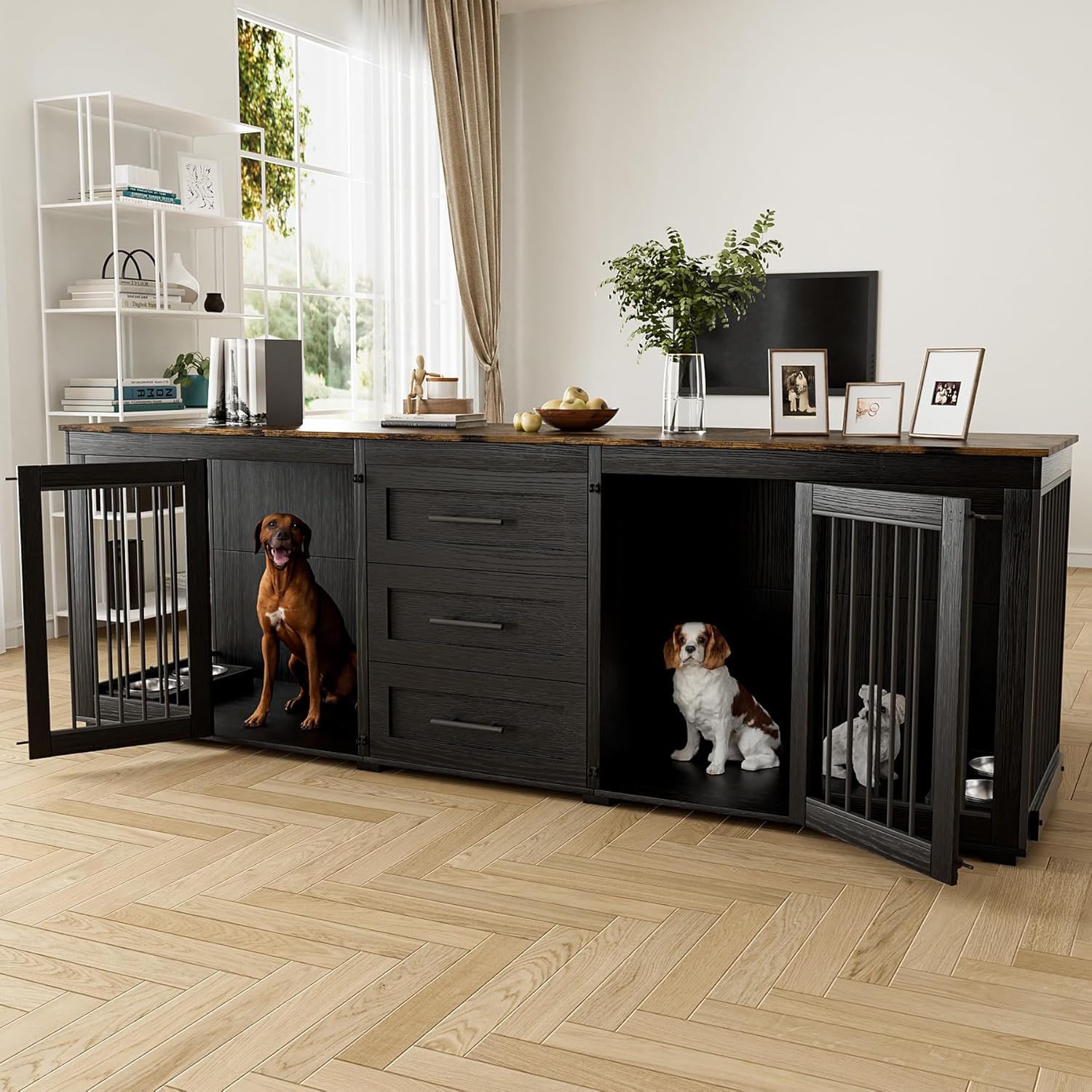 OUYESSIR 94.5" Large Dogs Crate Furniture
