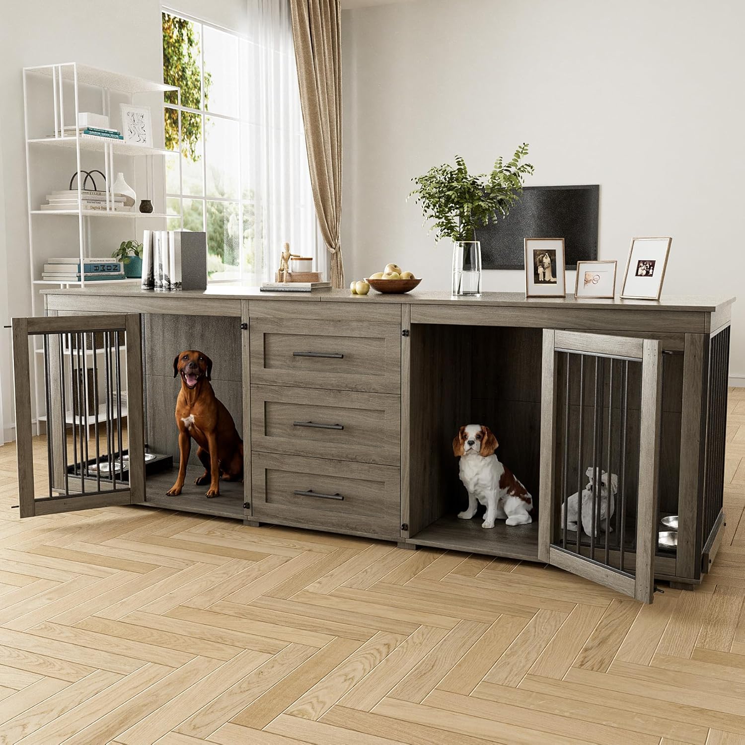 OUYESSIR 94.5" Large Dogs Crate Furniture