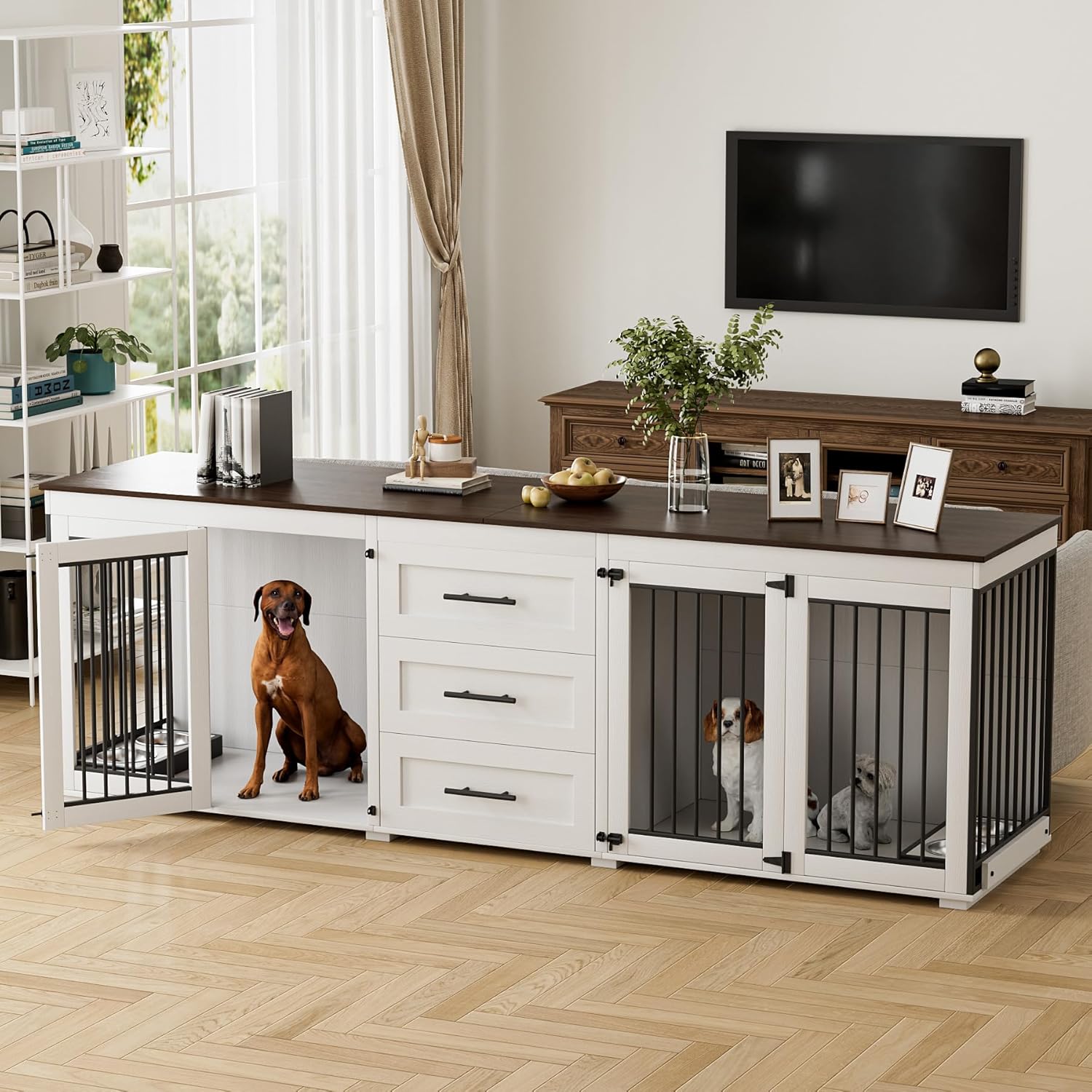 OUYESSIR 94.5" Large Dogs Crate Furniture