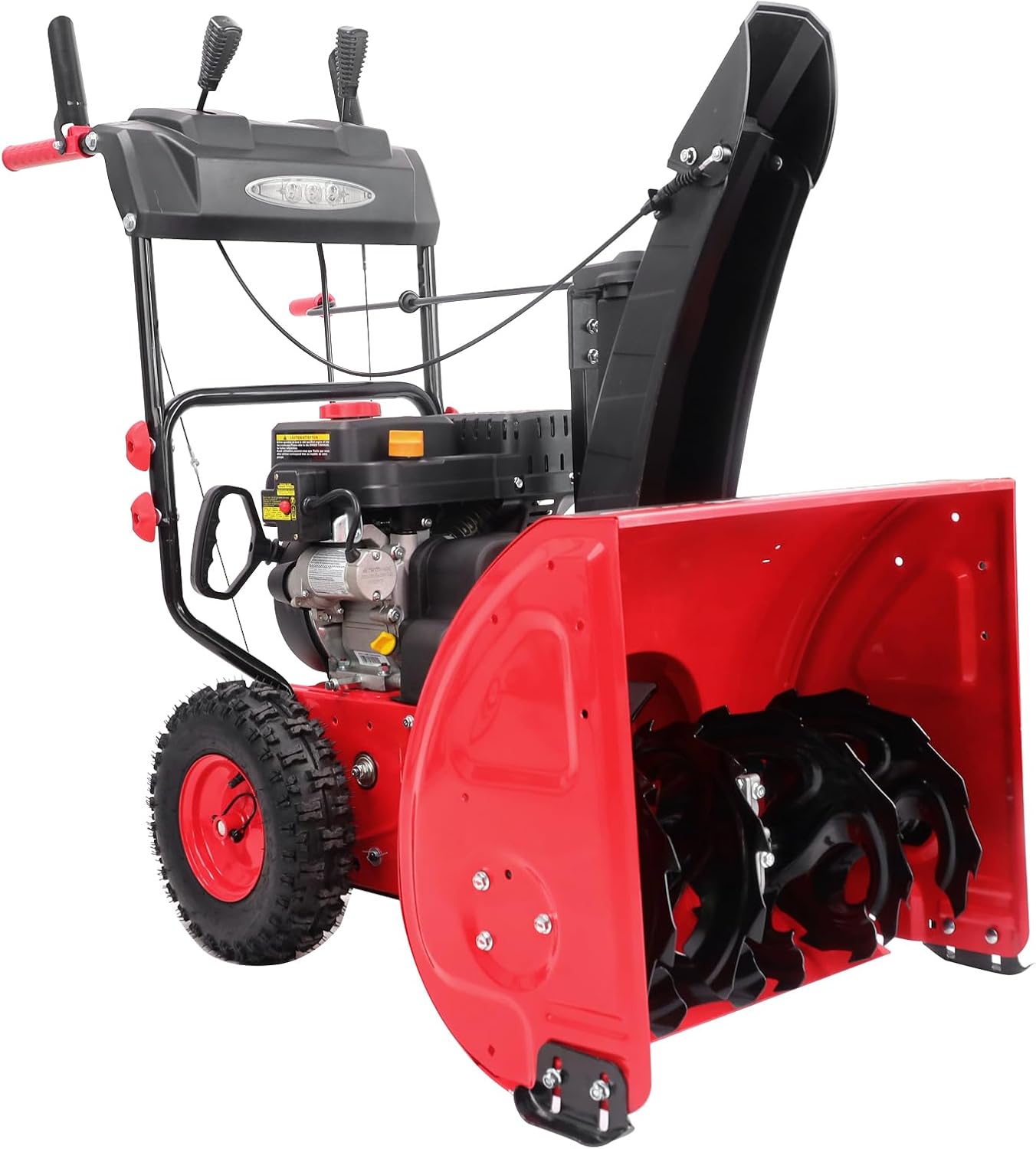 Powersmart 24" 212cc 2-Stage 8 Speed Reinforced Steel Housing Self-Propelled Gas Snow Blower