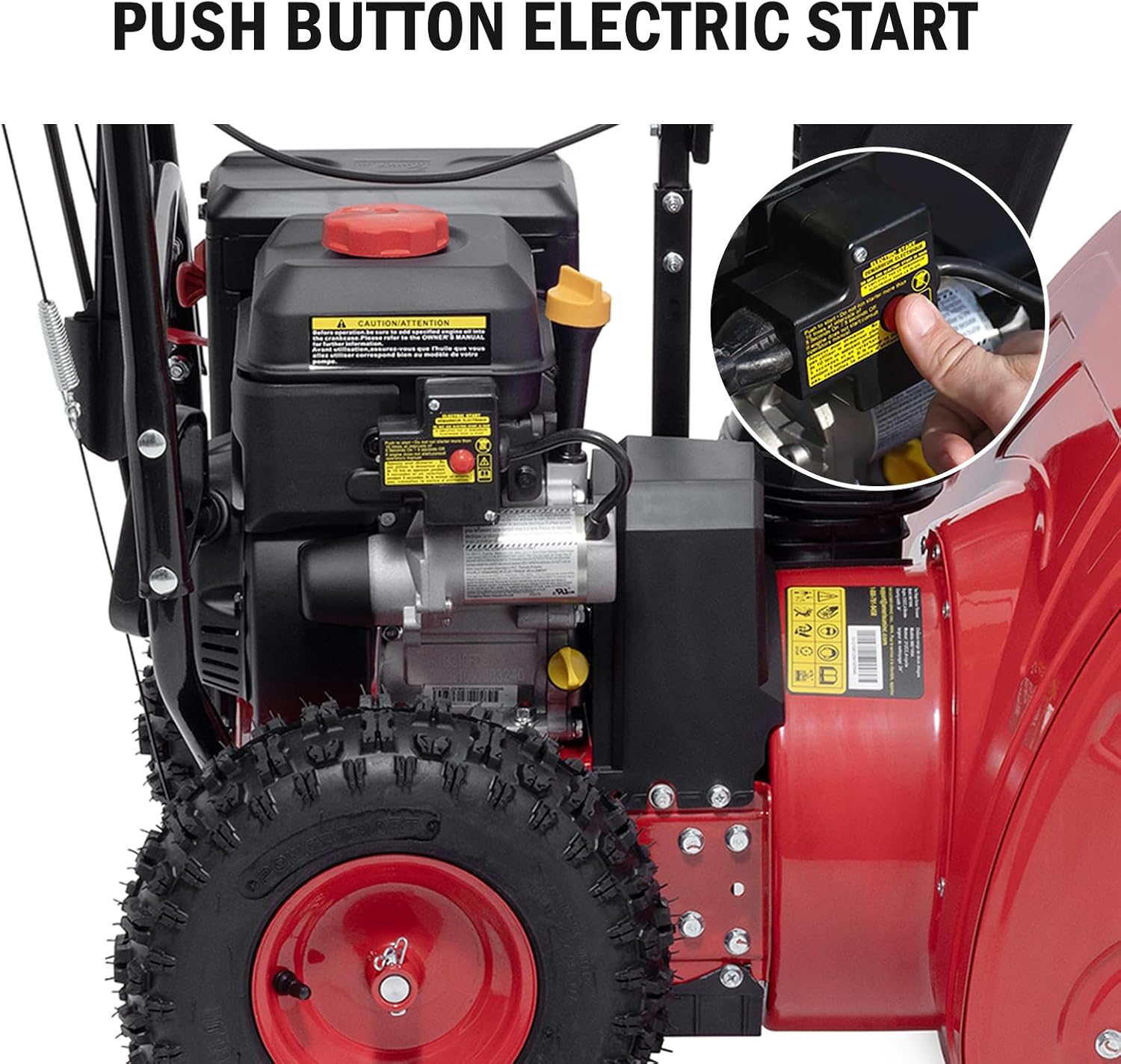 Powersmart 24" 212cc 2-Stage 8 Speed Reinforced Steel Housing Self-Propelled Gas Snow Blower