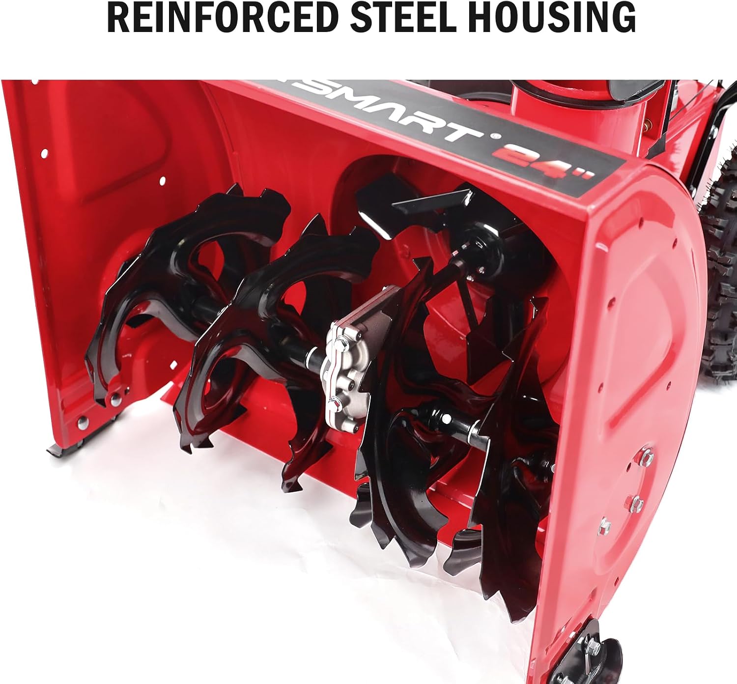 Powersmart 24" 212cc 2-Stage 8 Speed Reinforced Steel Housing Self-Propelled Gas Snow Blower