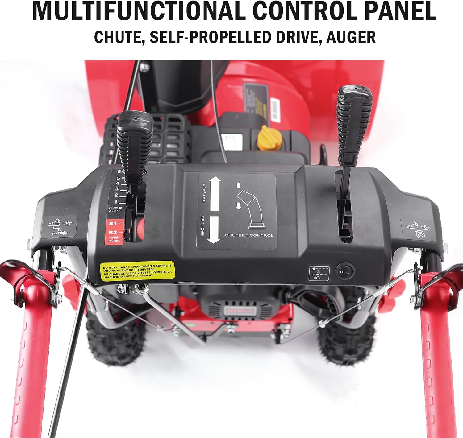 Powersmart 24" 212cc 2-Stage 8 Speed Reinforced Steel Housing Self-Propelled Gas Snow Blower