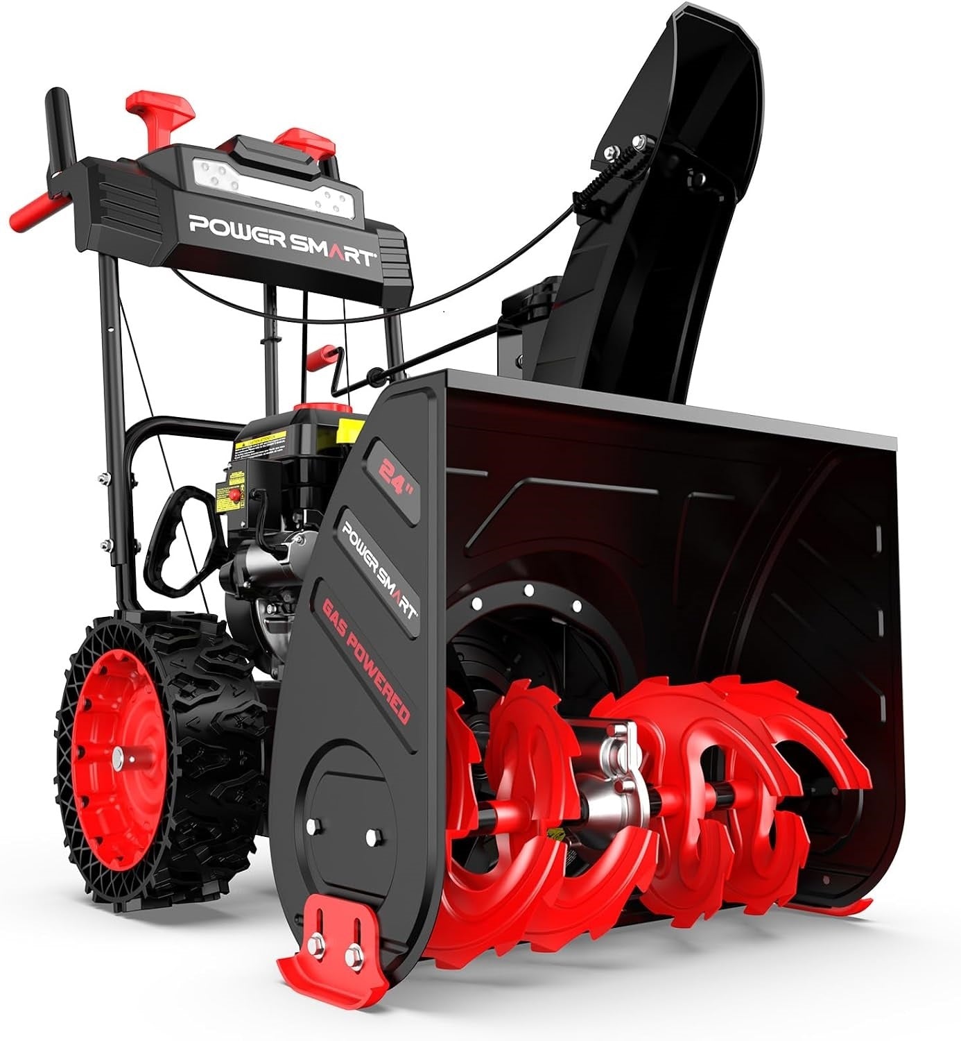 Powersmart 24" 212cc 2-Stage 8 Speed Self-Propelled Gas Snow Blower