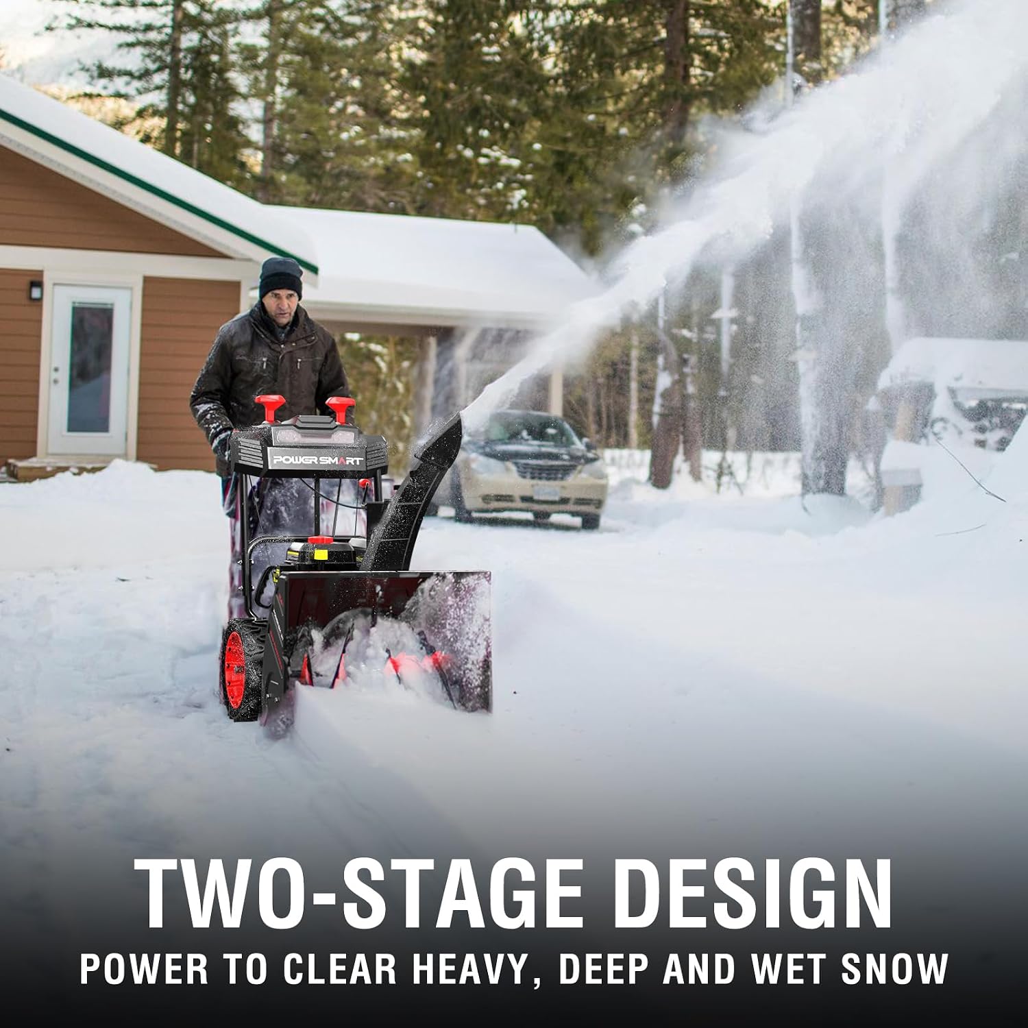 Powersmart 24" 212cc 2-Stage 8 Speed Self-Propelled Gas Snow Blower