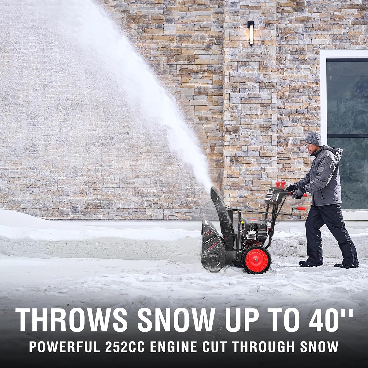 Powersmart 24" 212cc 2-Stage 8 Speed Self-Propelled Gas Snow Blower