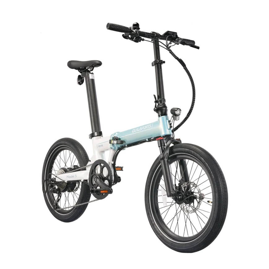 2024 Qualisports MODEL 5 500W 48V 20" Lightweight Folding Electric Bike-Upzy.com