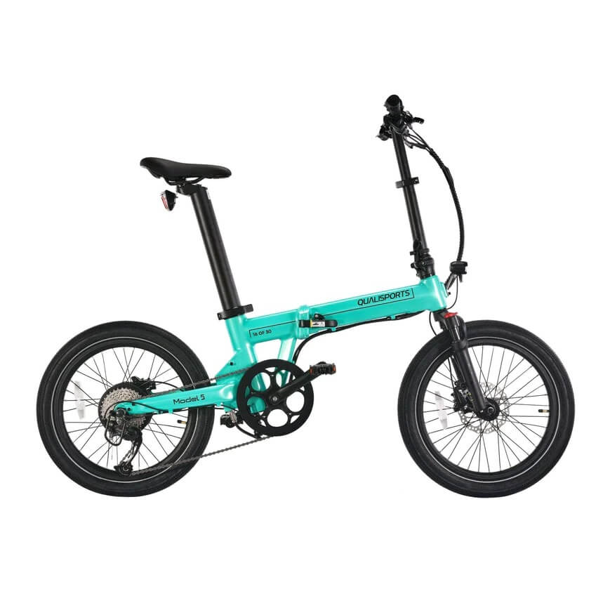 2024 Qualisports MODEL 5 500W 48V 20" Lightweight Folding Electric Bike-Upzy.com