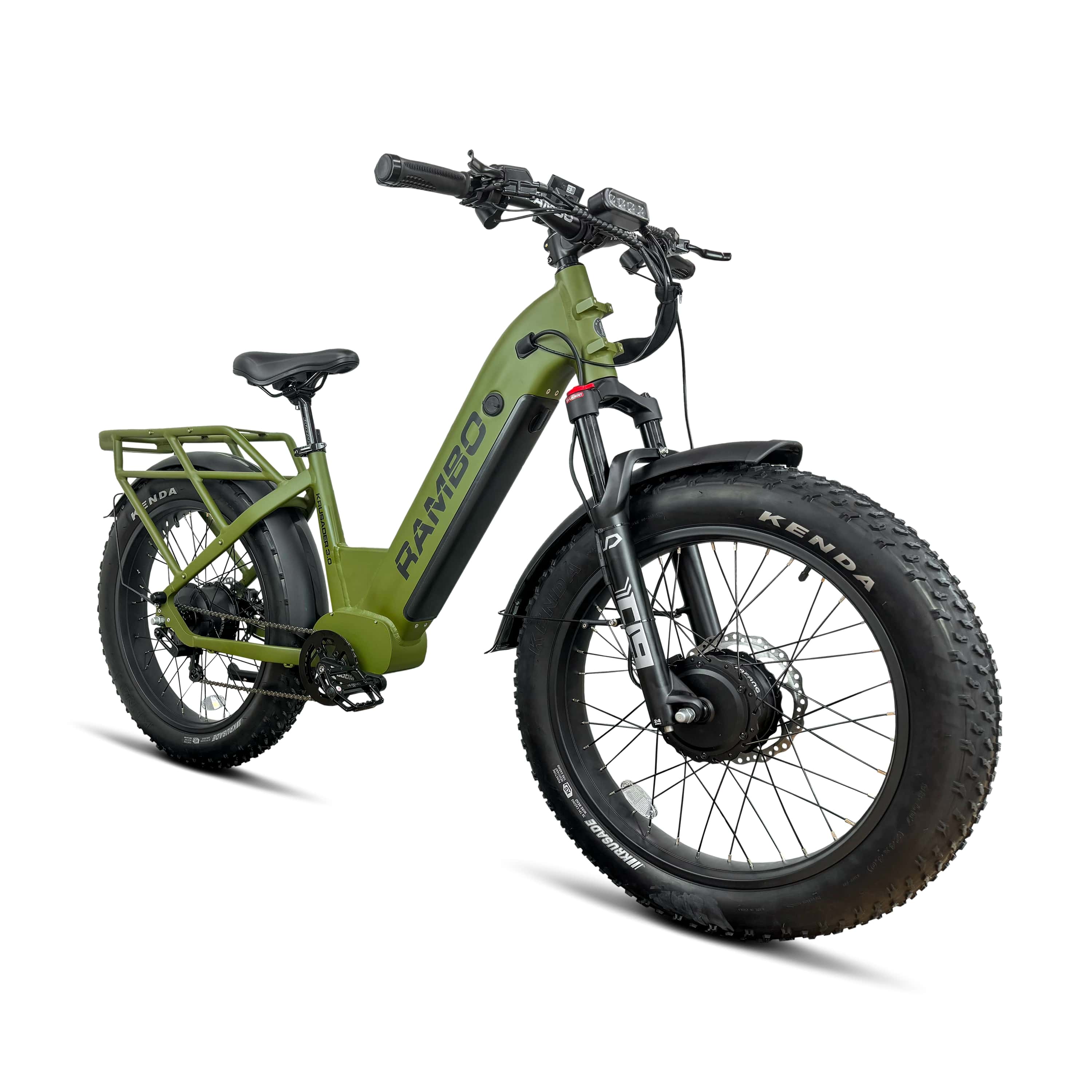 all wheel drive electric bicycle Krusader 3.0 All-Wheel Drive OD Green / 20Ah