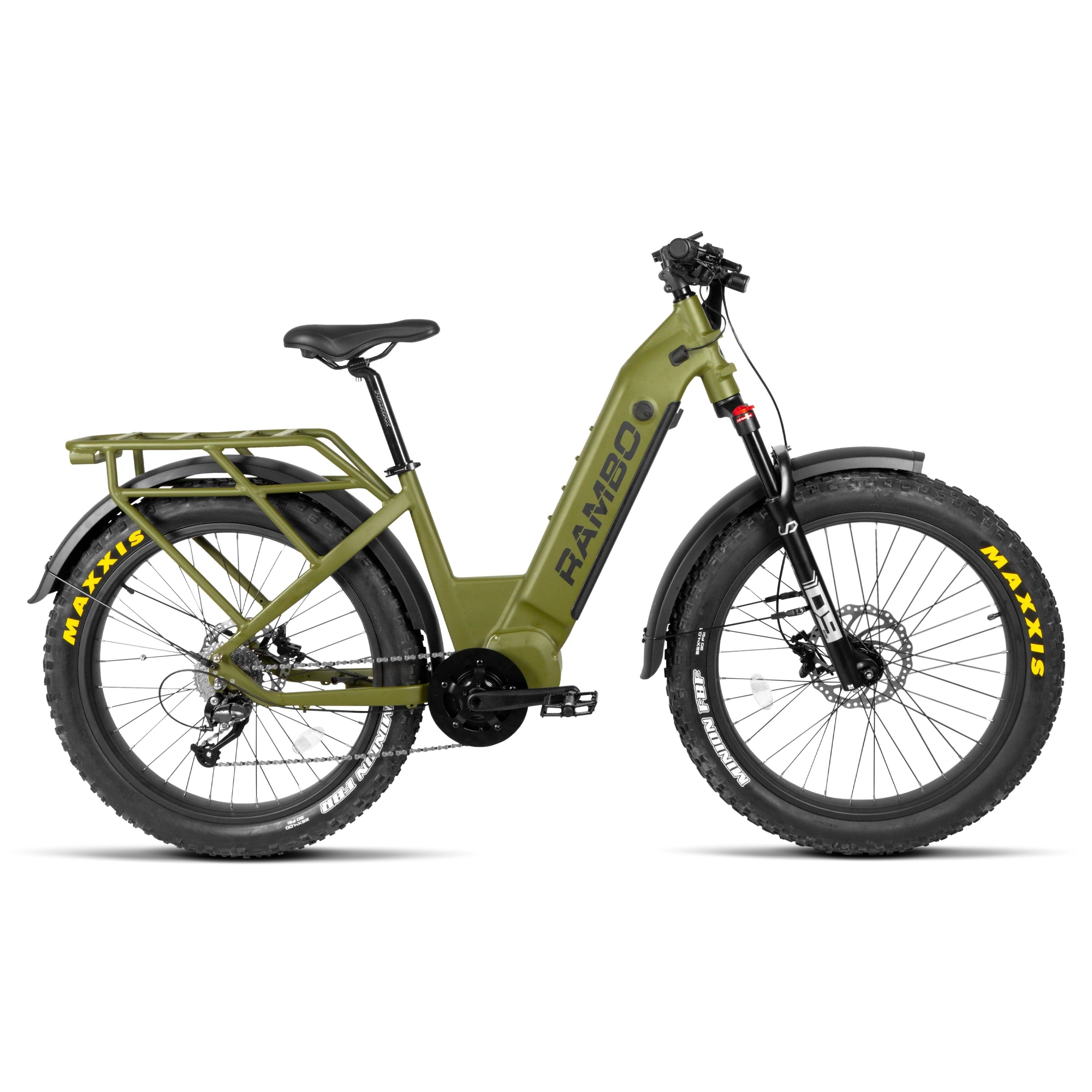 2025 Rambo REBEL 2.0 1000W BBSHD Mid Drive Fat Tire Electric Bike