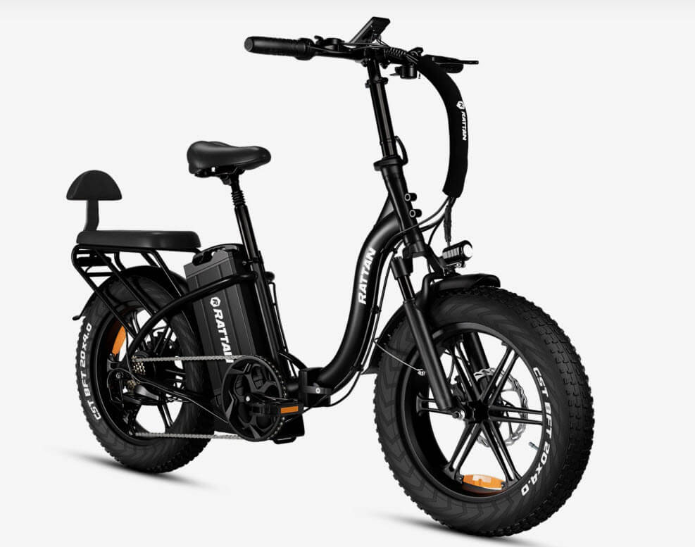 2025 Rattan LF ULTRA 1000W 48V Folding Step-Through Fat Tire Electric Mountain Bike