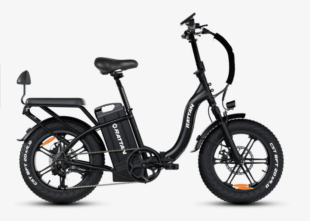 2025 Rattan LF ULTRA 1000W 48V Folding Step-Through Fat Tire Electric Mountain Bike