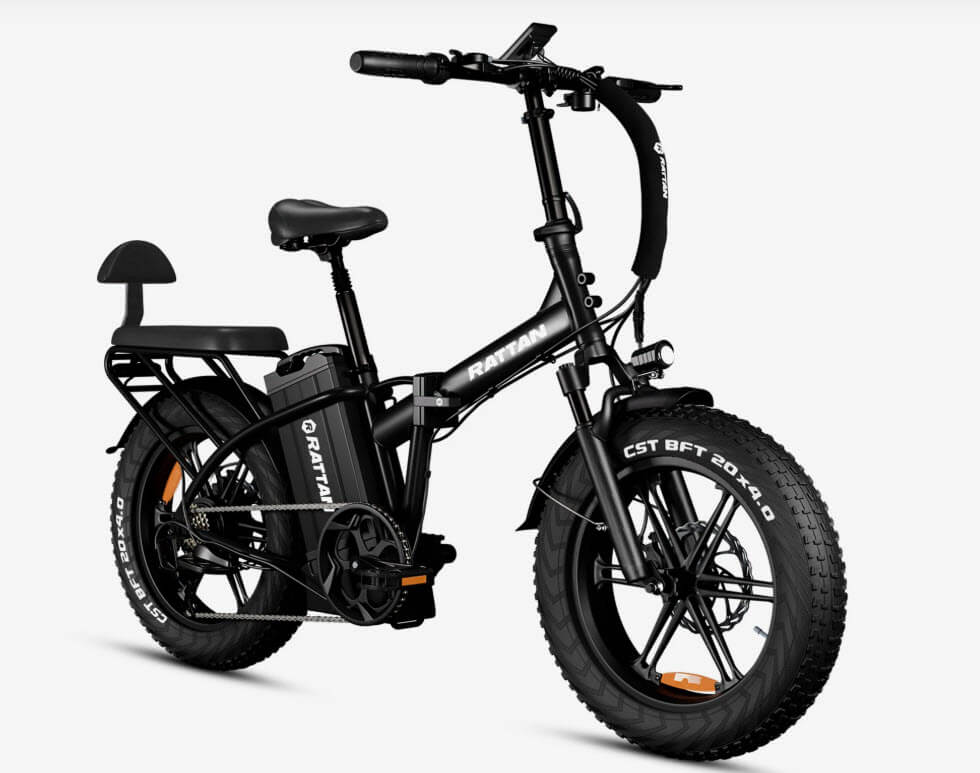 2025 Rattan LM ULTRA 1000W 48V Folding Step-Through Fat Tire Electric Mountain Bike