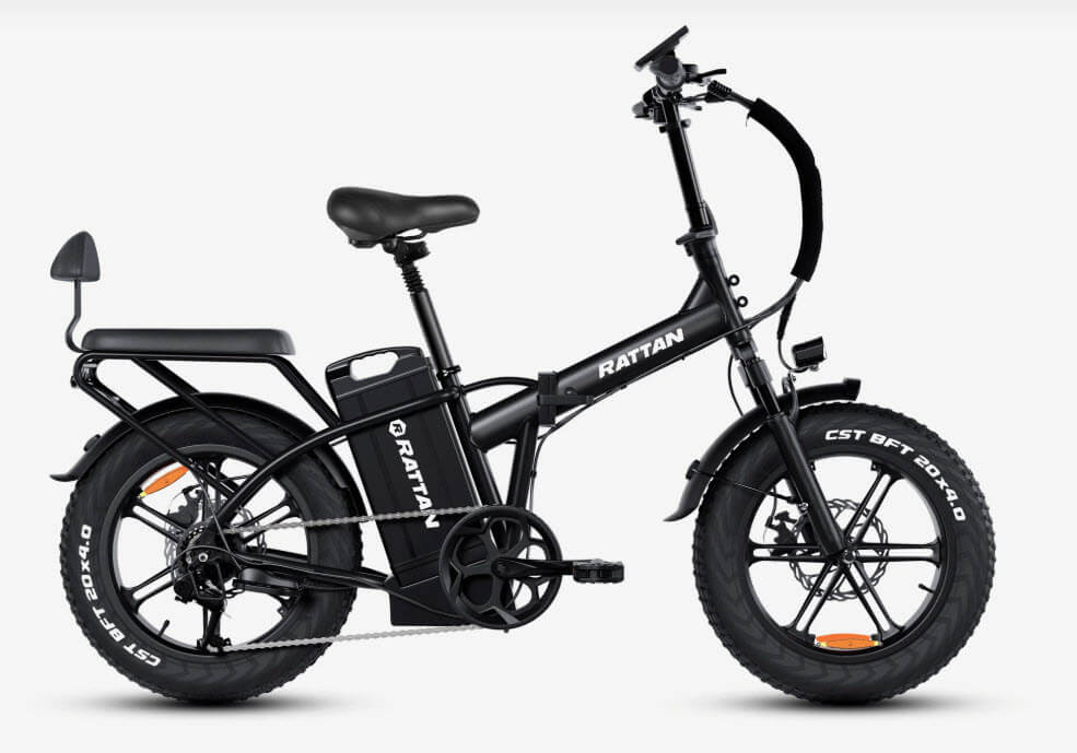 2025 Rattan LM ULTRA 1000W 48V Folding Step-Through Fat Tire Electric Mountain Bike