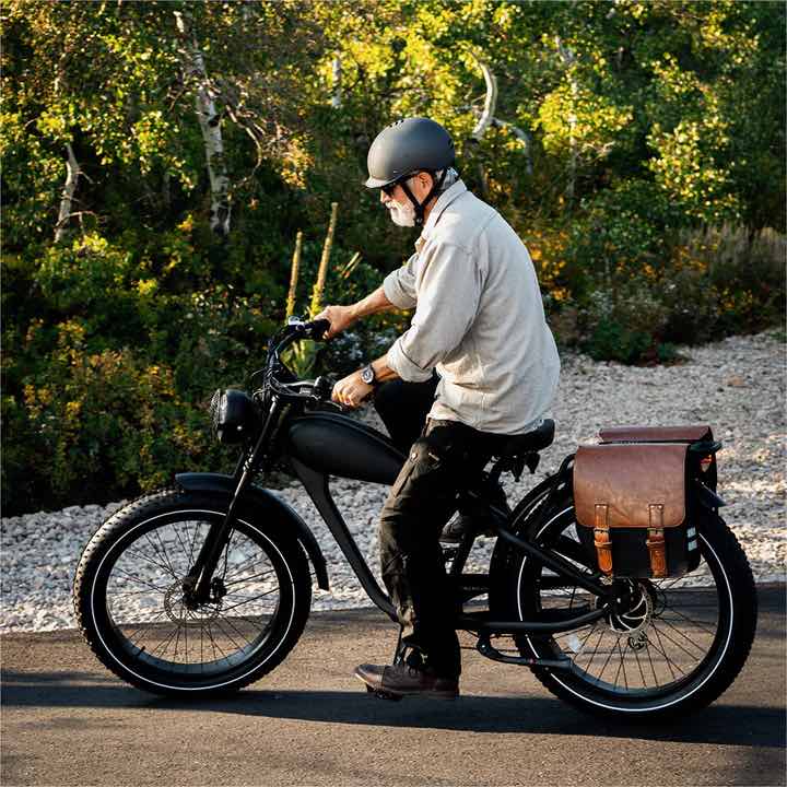 cheetah electric bicycle Revi Bikes CHEETAH PLUS Cafe Racer Fat Tire Cruiser Electric Bike