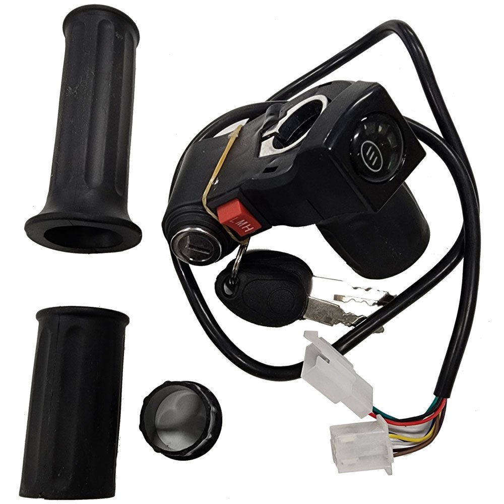 MotoTec Replacement TWIST THROTTLE KEY ASSEMBLY for 1000W 48V Electric Mini Bike