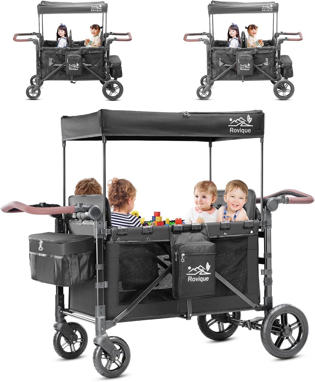 Rovique DELUXE 4 Seater Kids Stroller Wagon