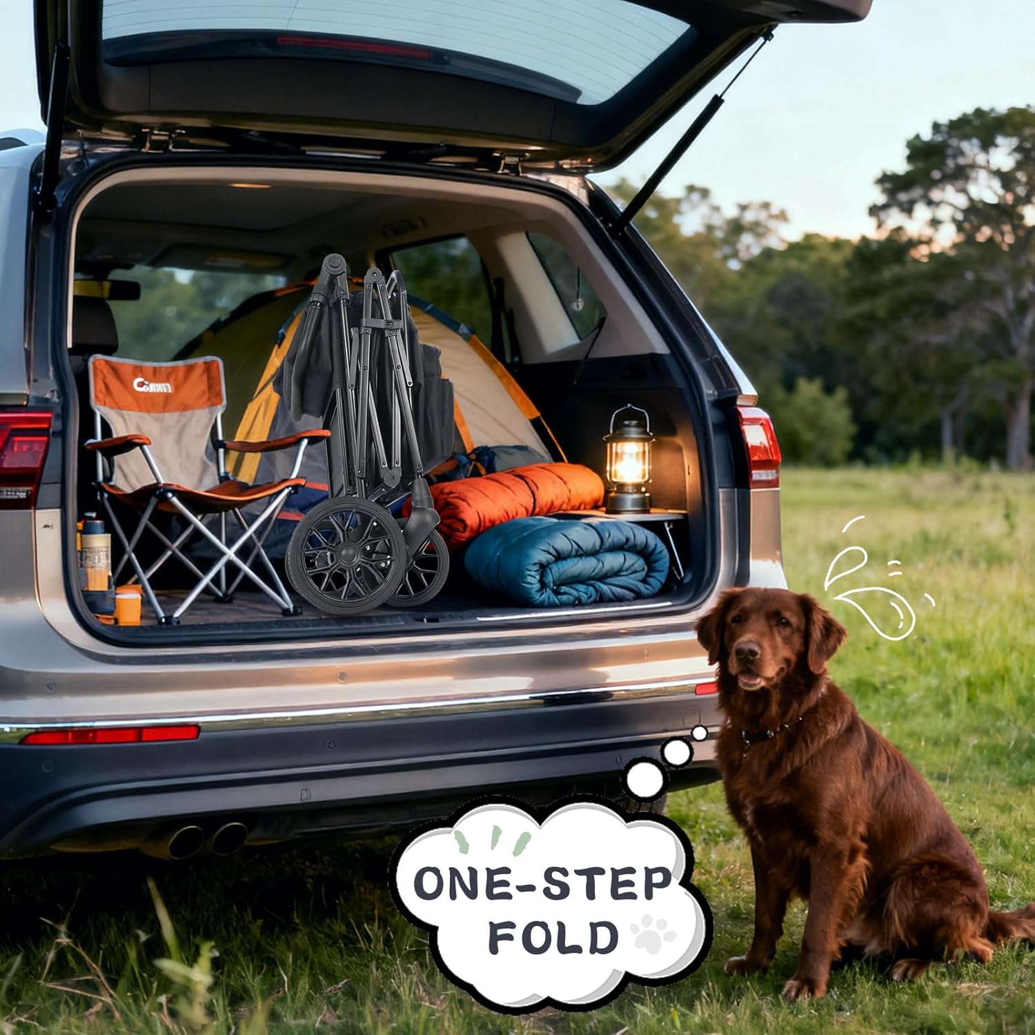 Rovique Heavy Duty Large Wagon Dog Stroller