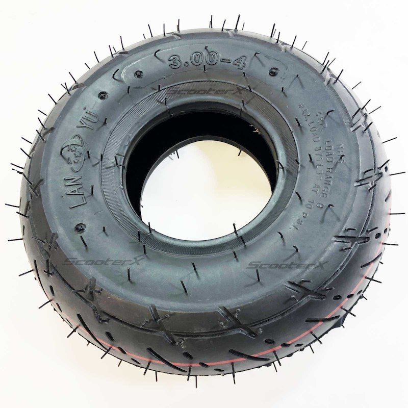 ScooterX 3.00 X 4 STREET TREAD TIRE For Gas/Electric Scooters