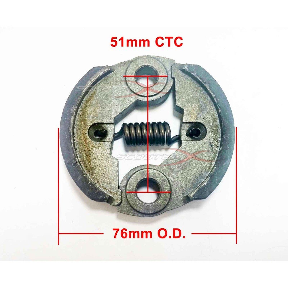 ScooterX CLUTCH SHOES For Dirt Dog, X-Racer, Huasheng Style Engines