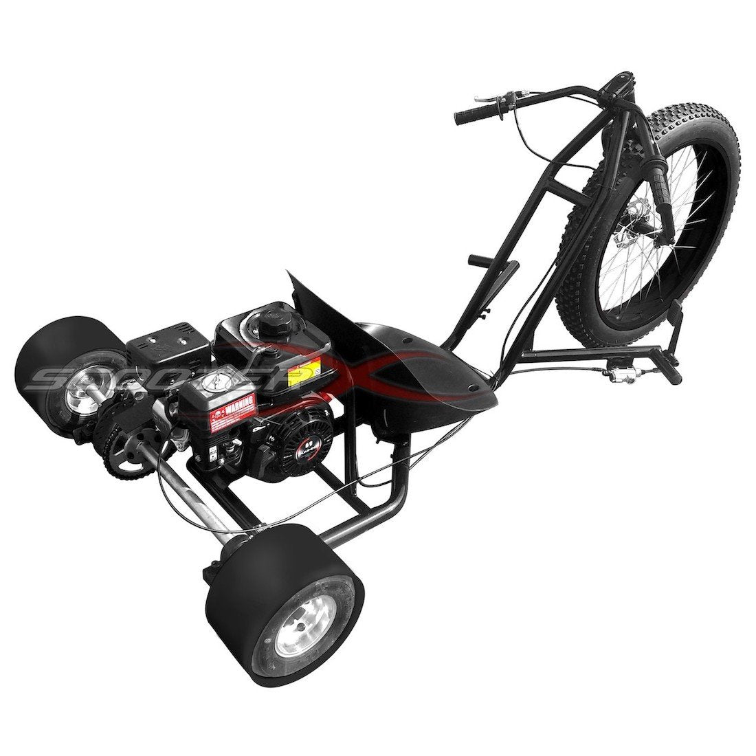 ScooterX Drifter 6.5hp 19cc 4-Stroke Gas-Powered Drift Trike Black