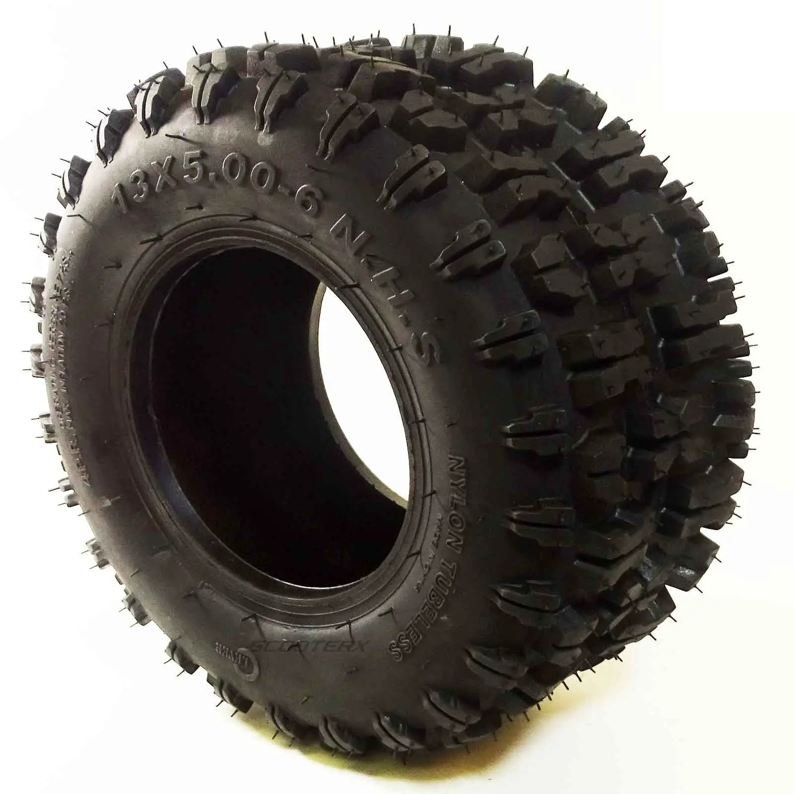 ScooterX Replacement 13x5-6 OFF-ROAD DIRT TREAD TIRE For Sport Kart, Drift Trike