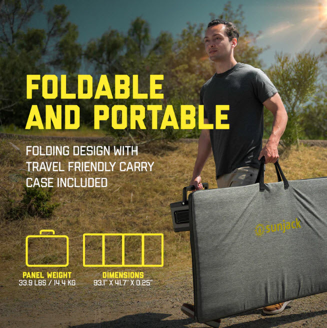 SunJack 400W ETFE Foldable Portable Solar Panel