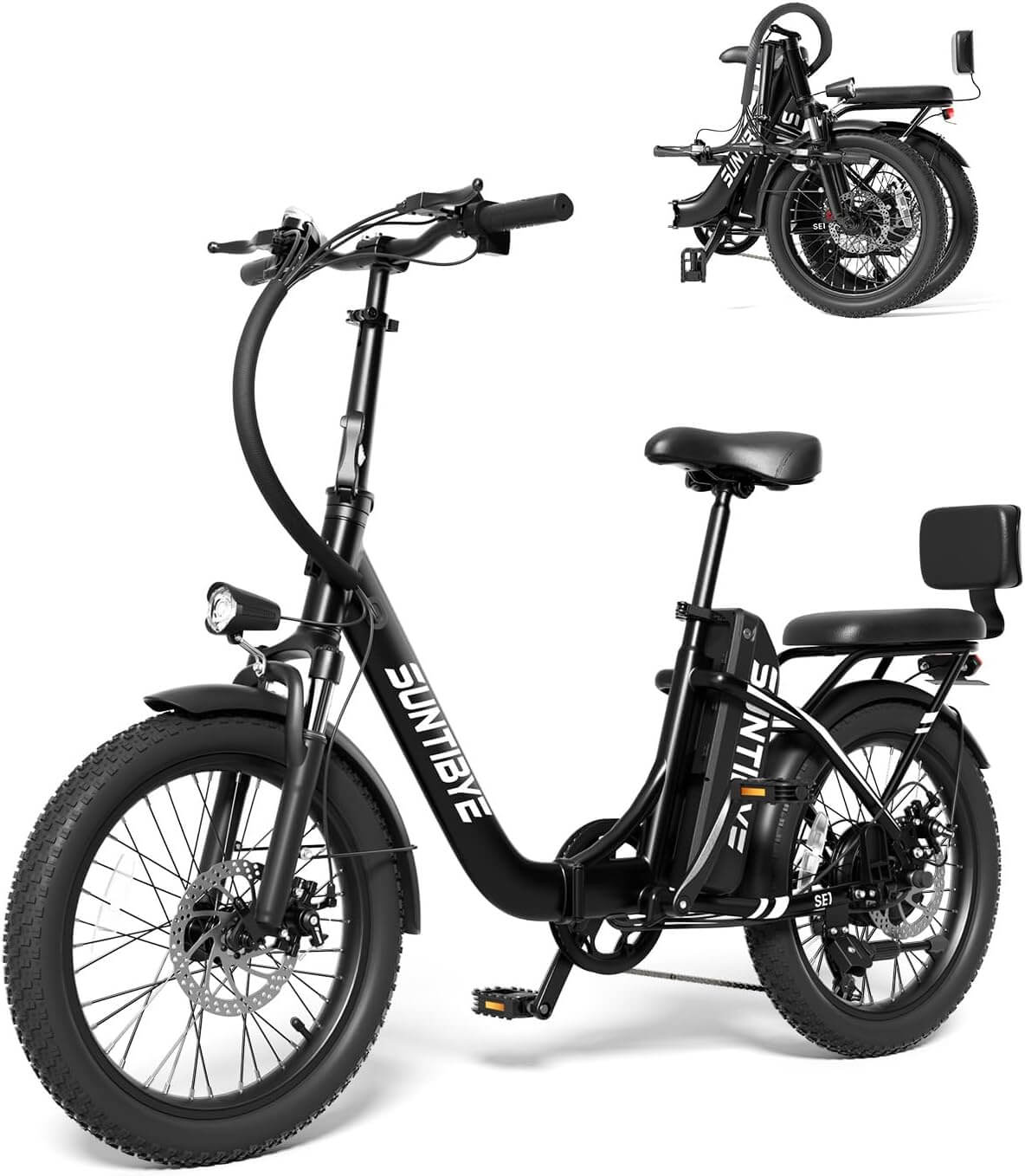 SUNTIBYE SE1 2 Seater 1000W 20" Commuter Folding Fat Tire Electric Bike
