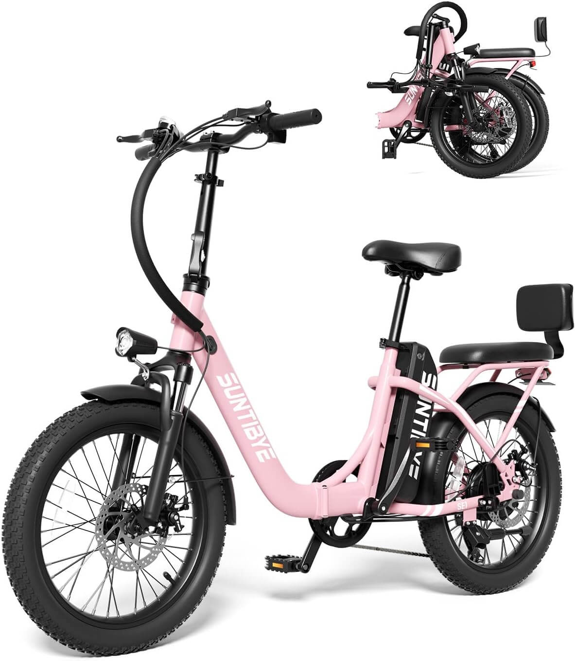 SUNTIBYE SE1 2 Seater 1000W 20" Commuter Folding Fat Tire Electric Bike