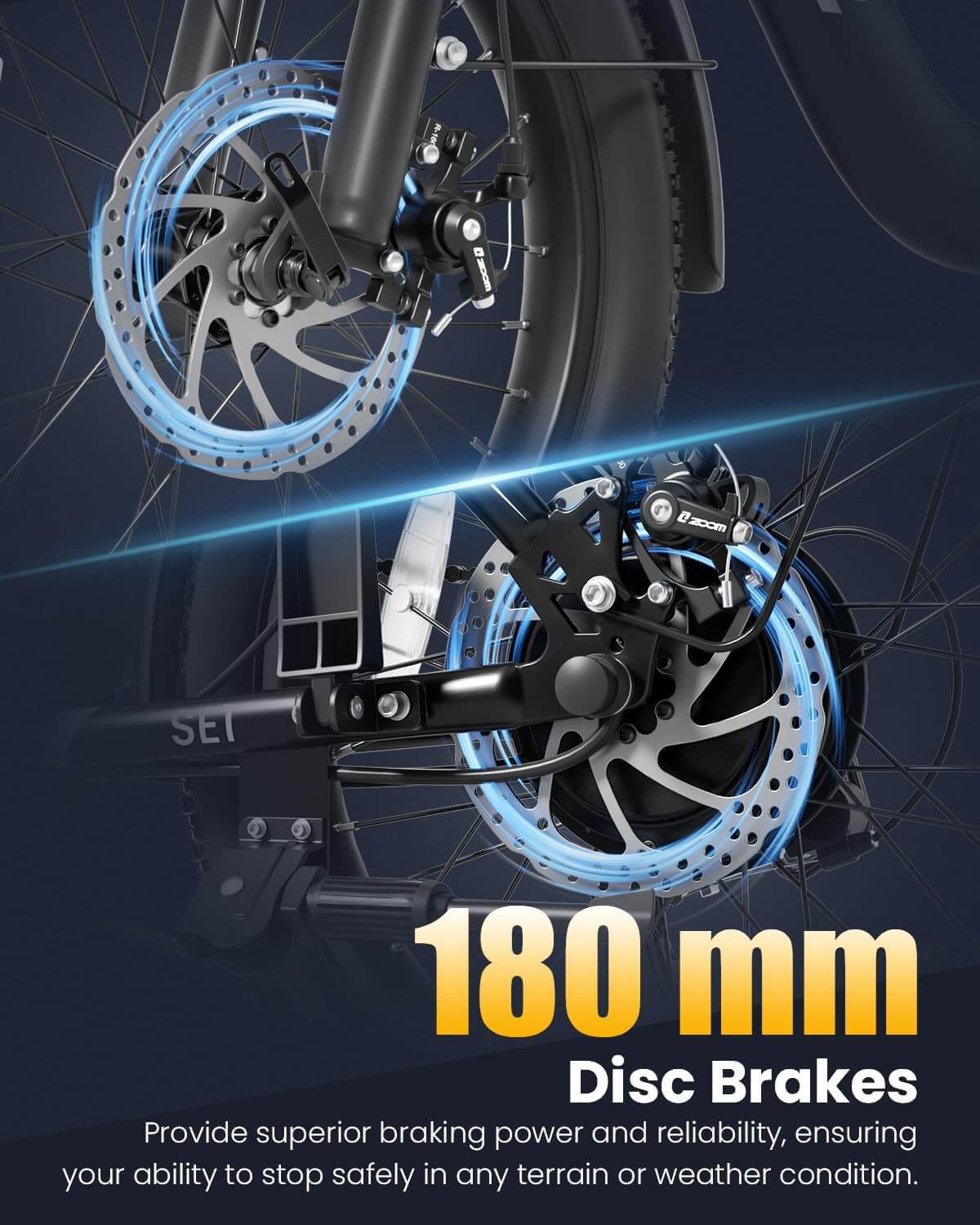 SUNTIBYE SE1 2 Seater 1000W 20" Commuter Folding Fat Tire Electric Bike