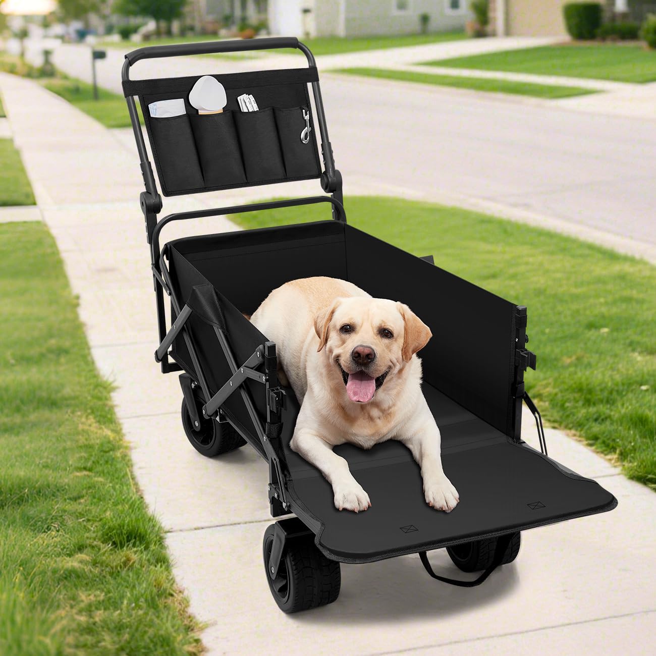 TKYZ Large Folding Dog Stroller Wagon Cart
