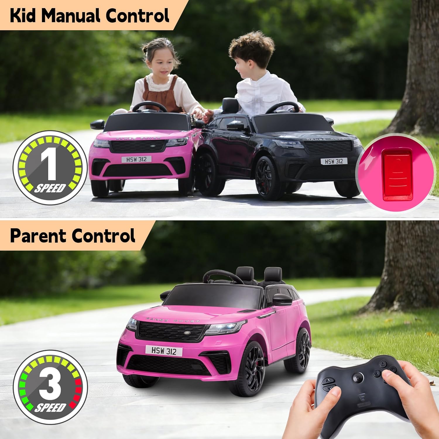 TOBBI 12V LAND ROVER VELAR Licensed Kids' Electric Ride-On Car