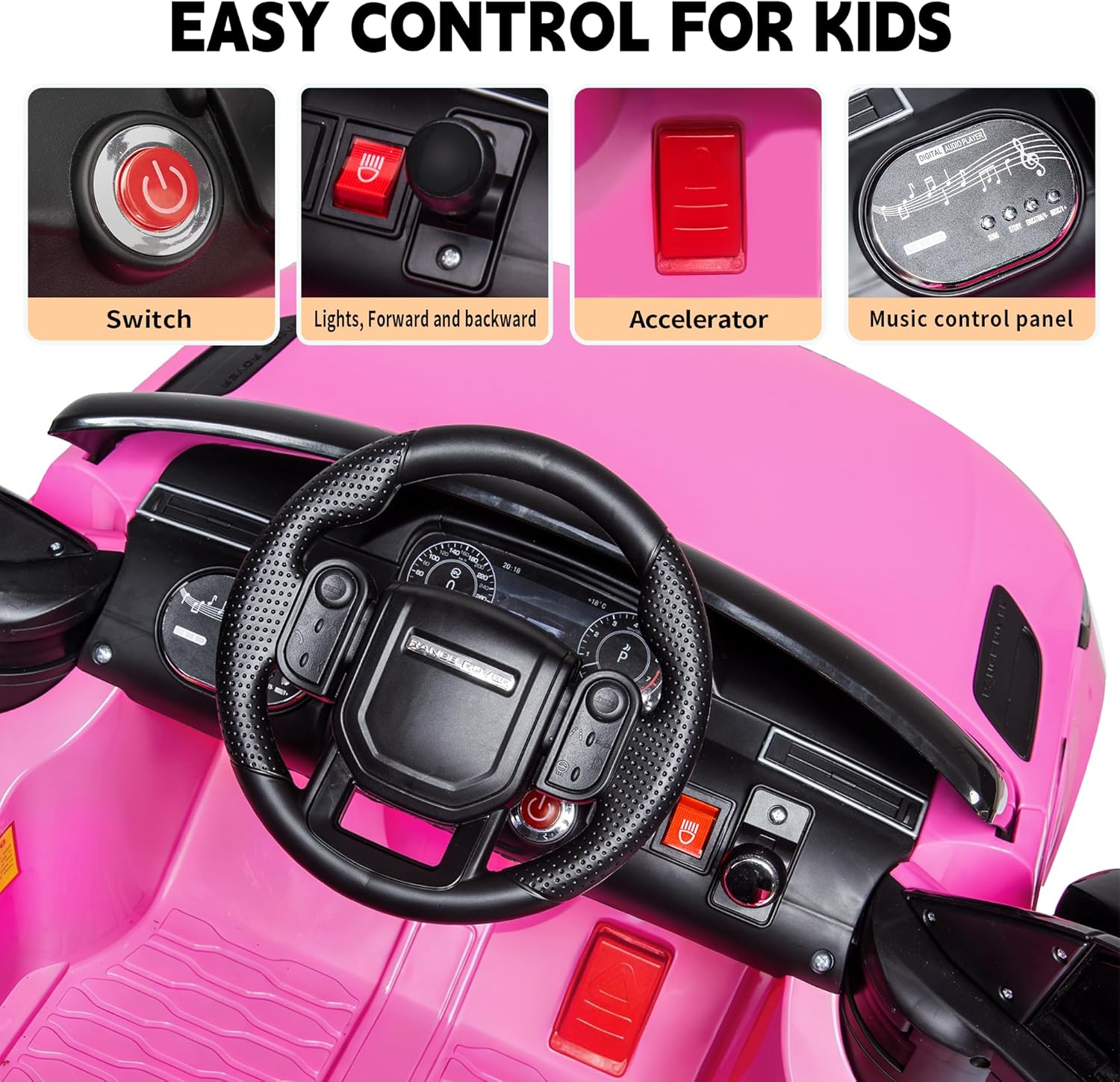 TOBBI 12V LAND ROVER VELAR Licensed Kids' Electric Ride-On Car