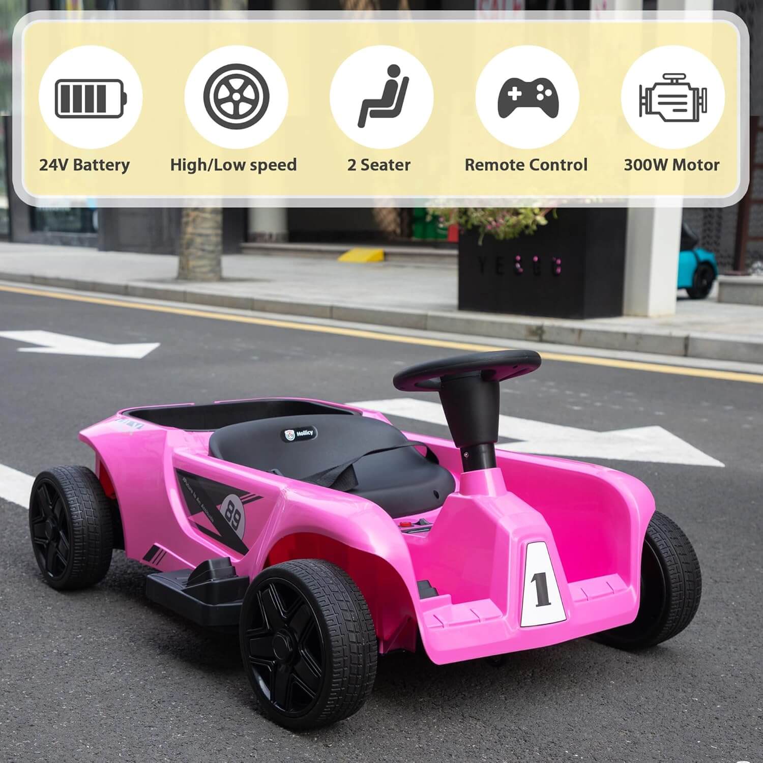 TOBBI 24V 2-Seater Kids' Electric Go Kart