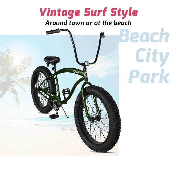 Tracer AVALON GT 26" Single Speed Fat Tire Beach Cruiser Bike