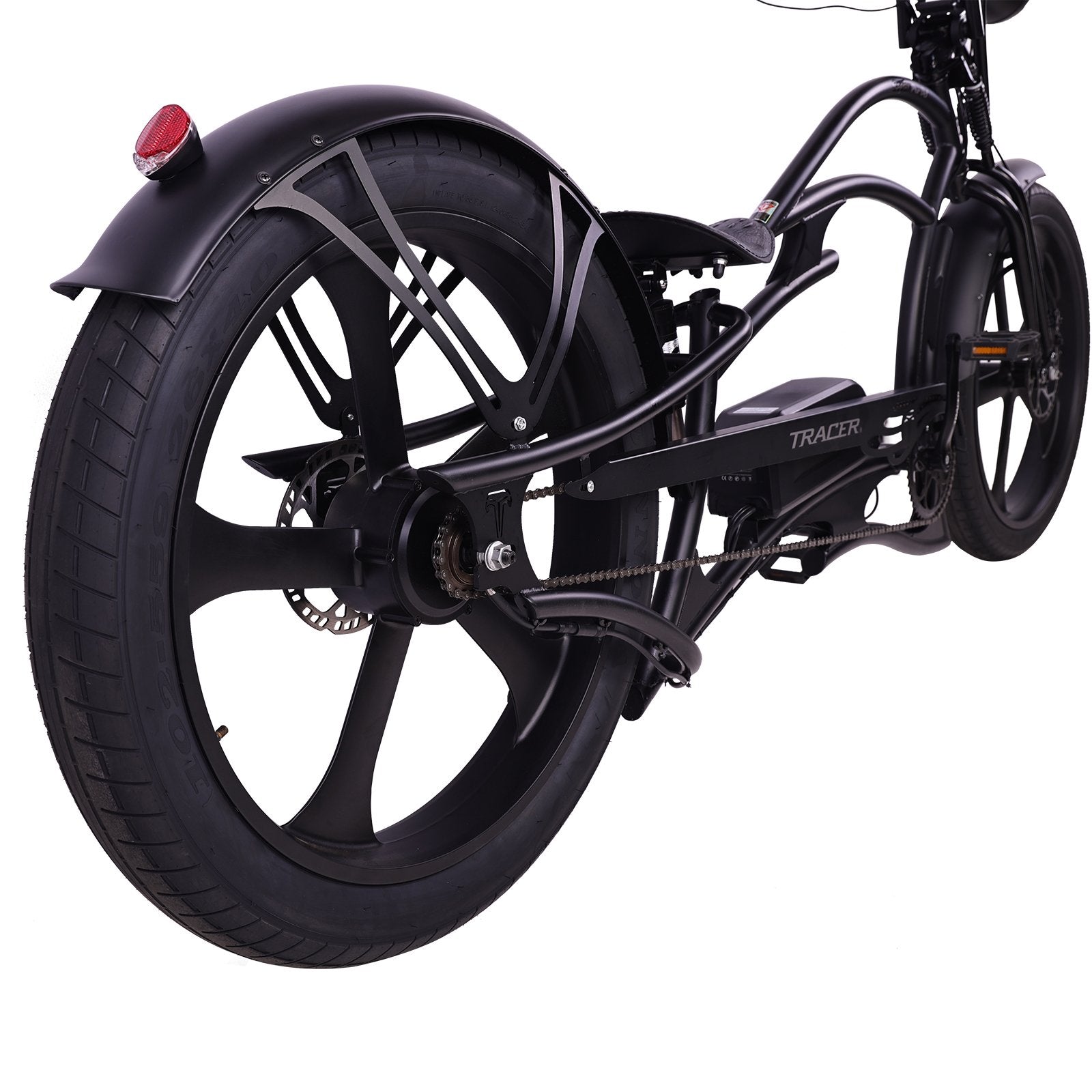 electric stretch cruiser bicycle Tracer 26" RAPTOR PRO DS 800W 48V Stretch Cruiser Electric Bike White