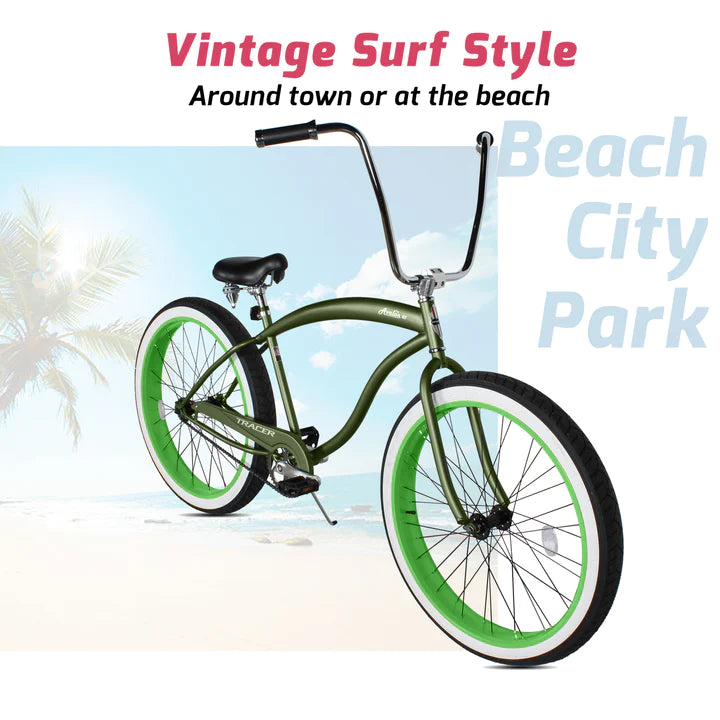 Tracer 29" AVALON GT Single Speed Fat Tire Stretch Beach Cruiser Bike