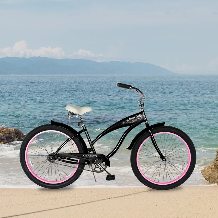 Tracer AVERA-F 26" Women's Hybrid Step-Through Single Speed Fat Tire Beach Cruiser Bike