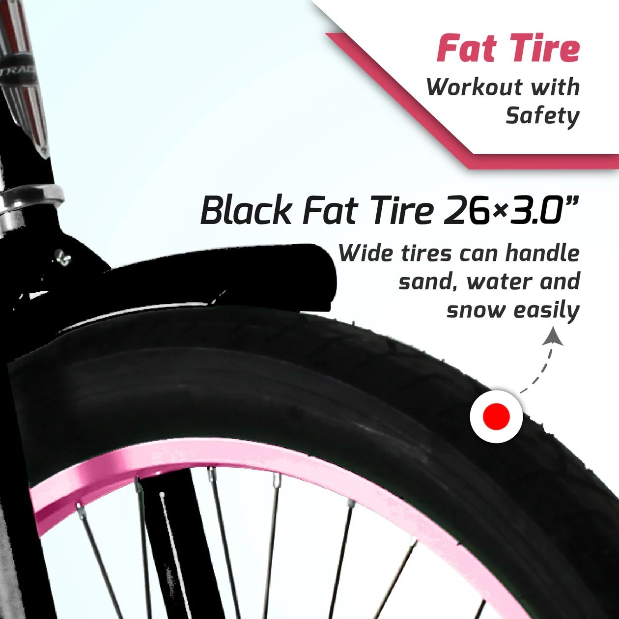 Tracer AVERA-F 26" Women's Hybrid Step-Through Single Speed Fat Tire Beach Cruiser Bike