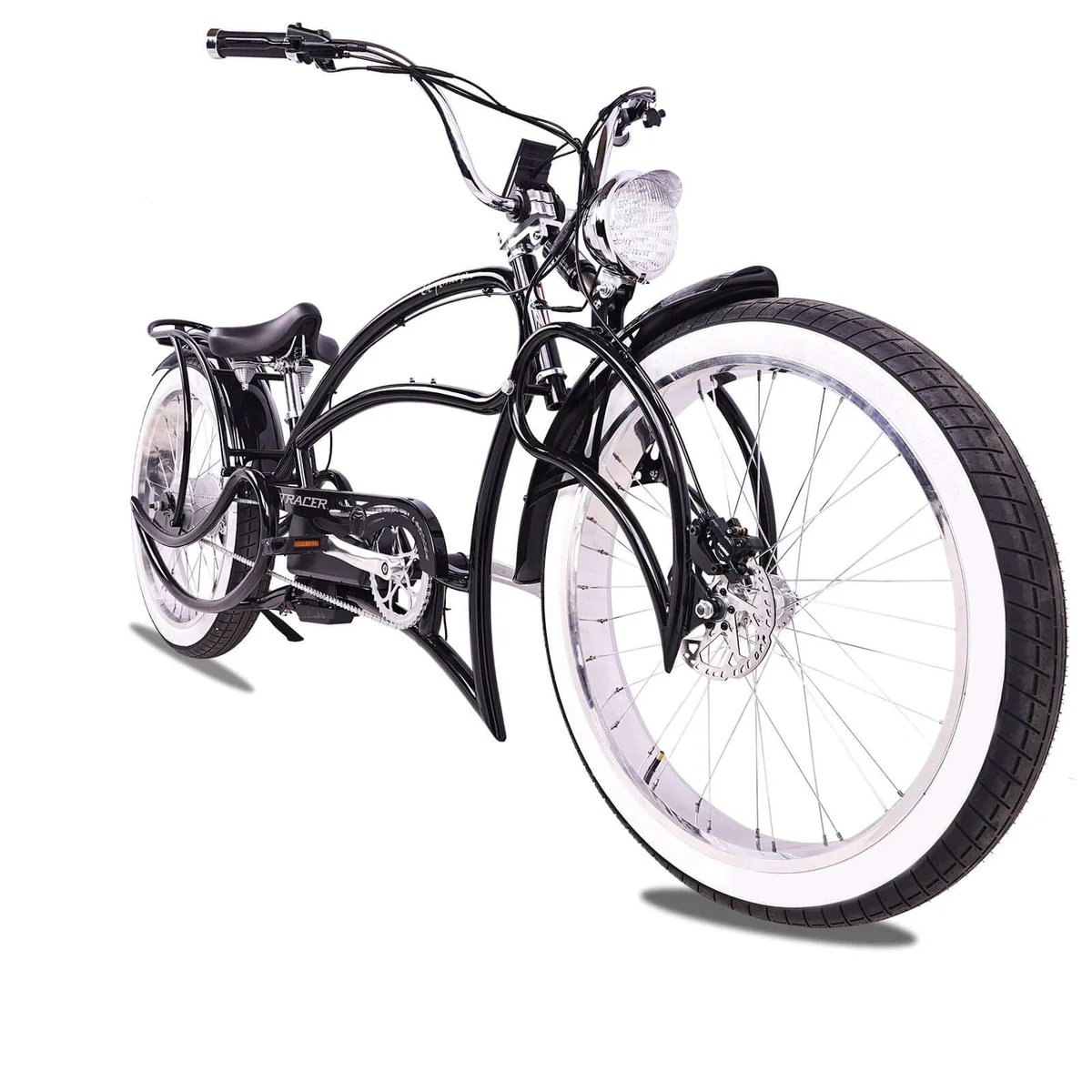 Tracer BEYOND PRO 26" 1000W Classic Stretch Fat Tire Chopper Cruiser Electric Bike