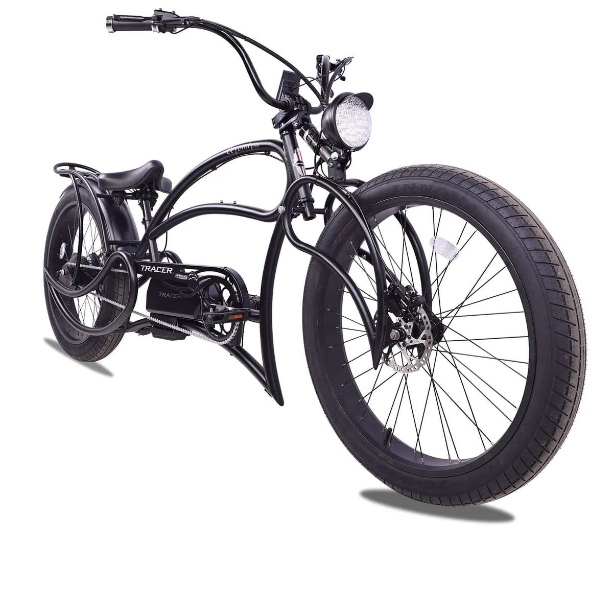 Tracer BEYOND PRO 26" 1000W Classic Stretch Fat Tire Chopper Cruiser Electric Bike
