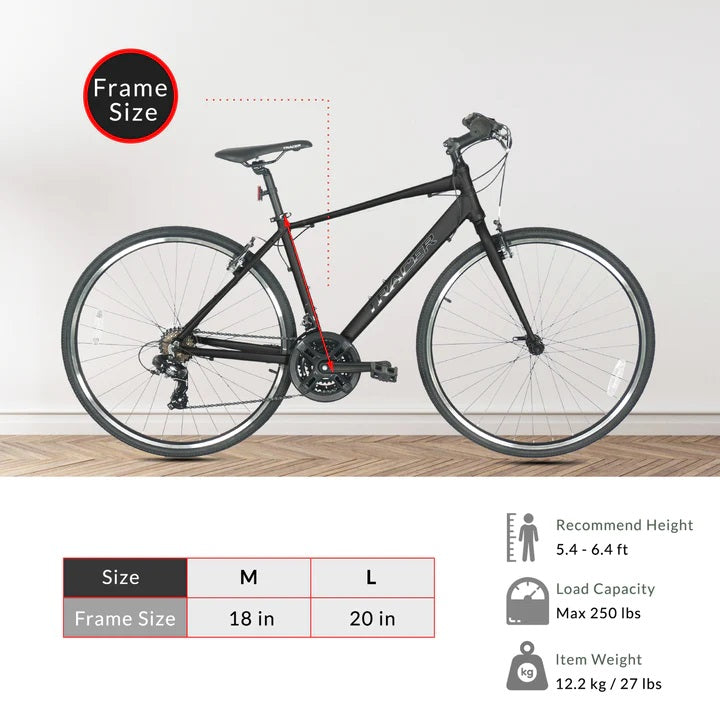 Tracer BRAVER 700C LARGE Hybrid Shimano 7-Speed Road Bike