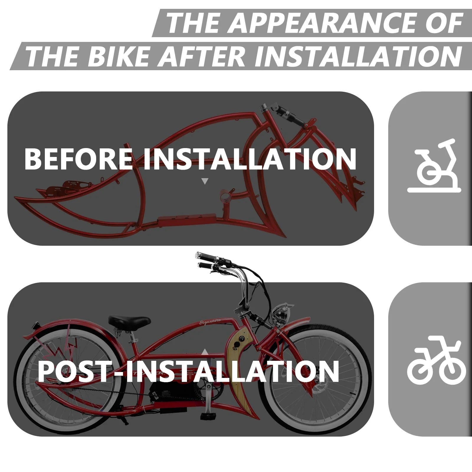 Tracer FRAME for Signature Pro 26" Chopper Cruiser Electric Bike