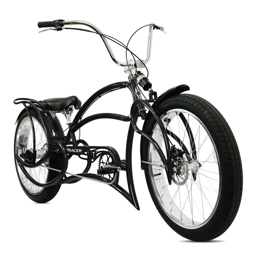 Tracer LEOPARD 3I Pro Vintage Suspension Beach Cruiser Chopper Stretch Fat Tire Bike