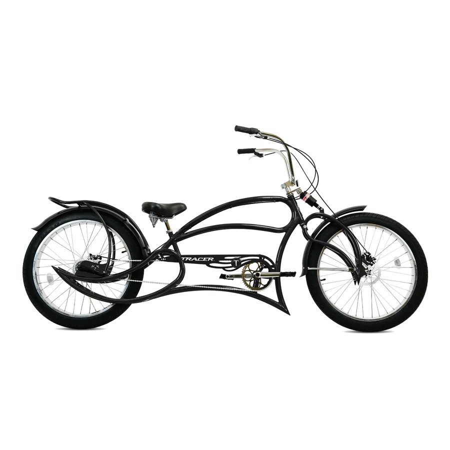 Tracer LEOPARD 3I Pro Vintage Suspension Beach Cruiser Chopper Stretch Fat Tire Bike