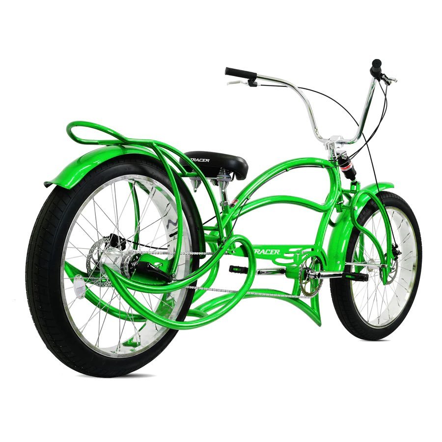 chopper 3 wheel bicycle Tracer LEOPARD 3I Pro Vintage Beach Cruiser Stretch Fat Tire Bike Blue