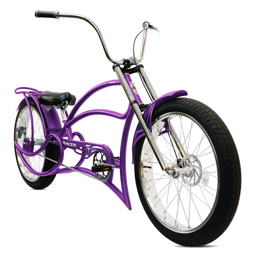 chopper kinderfahrrad Tracer LEOPARD GT 26" Suspension Cruiser Chopper Stretch Fat Tire Bike Purple