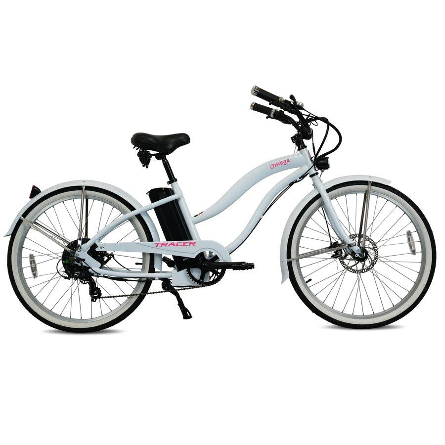 Tracer OMEGA Women's 500W 48V 26" 7 Speed Step-Through Fat Tire Electric Bike