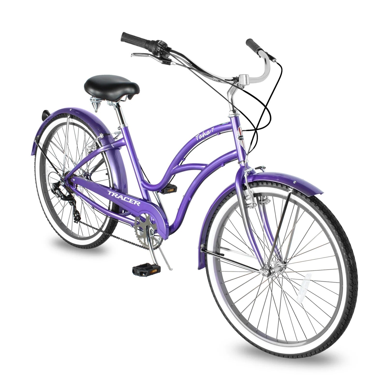 Tracer TAHA 26" Women's Step-Through 7-Speed Beach Cruiser Bike